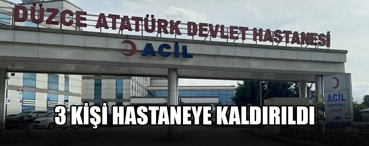 3 KİŞİ HASTANEYE KALDIRILDI