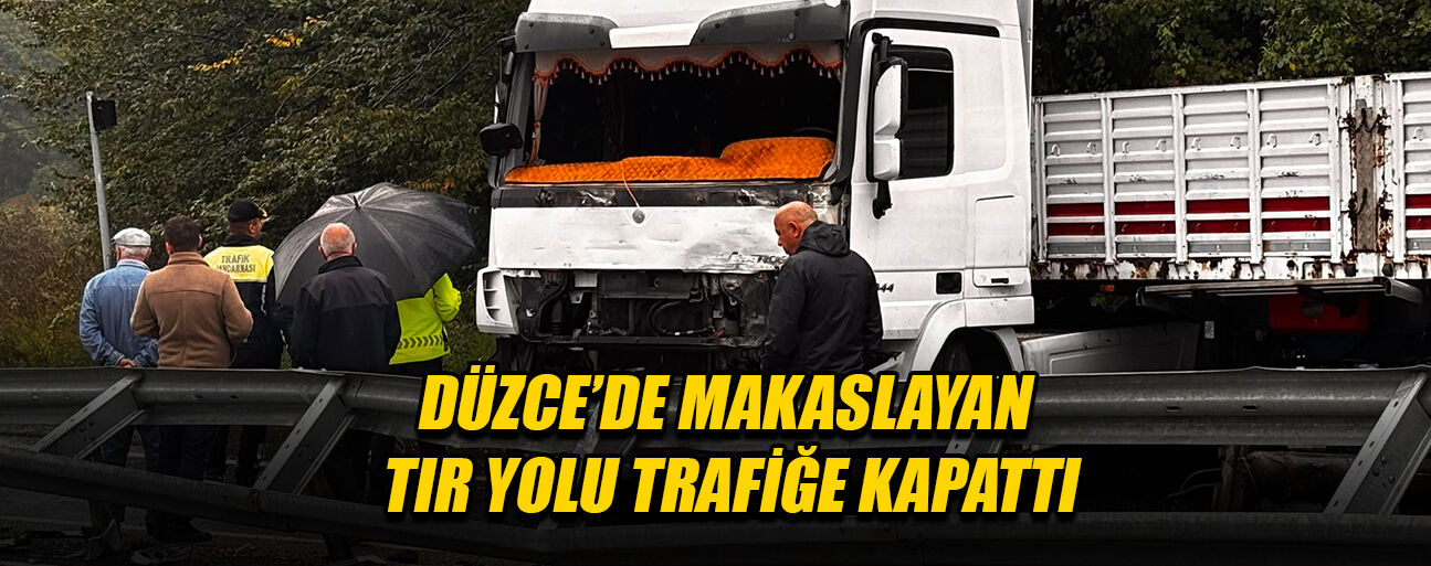 KAZA NEDENİYLE BÖLGEDE TRAFİK KİLİTLENDİ