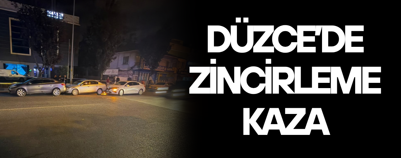 3 ARACIN ÇARPIŞTIĞI KAZA MADDİ HASARLA ATLATILDI