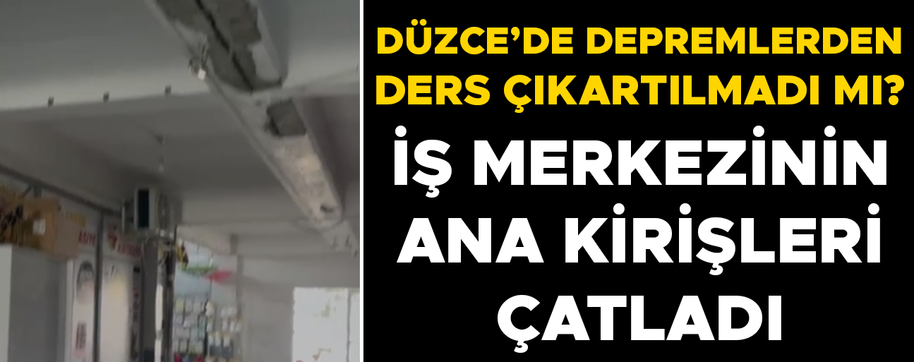 SIVA VE BETON PARÇALARI YERLERE DÖKÜLÜYOR