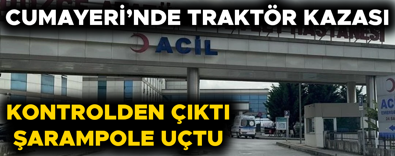 TRAKTÖR SÜRÜCÜSÜ SON ANDA ATLAYARAK KURTULDU, OĞLU YARALANDI