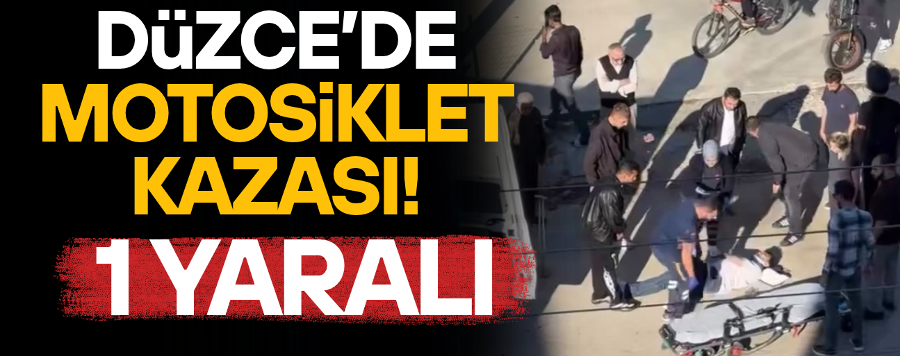 MOTOSİKLET SÜRÜCÜSÜ HASTANEYE KALDIRILDI
