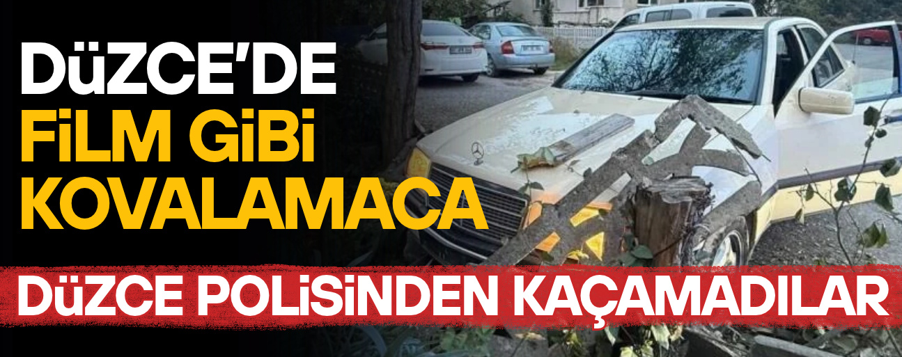 ÇALINTI OTOMOBİLLE YOLCULUK DÜZCE'DE BİTTİ