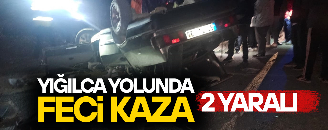 DÜZCE’DE KORKUTAN KAZA! KONTROLDEN ÇIKAN OTOMOBİL DEVRİLDİ