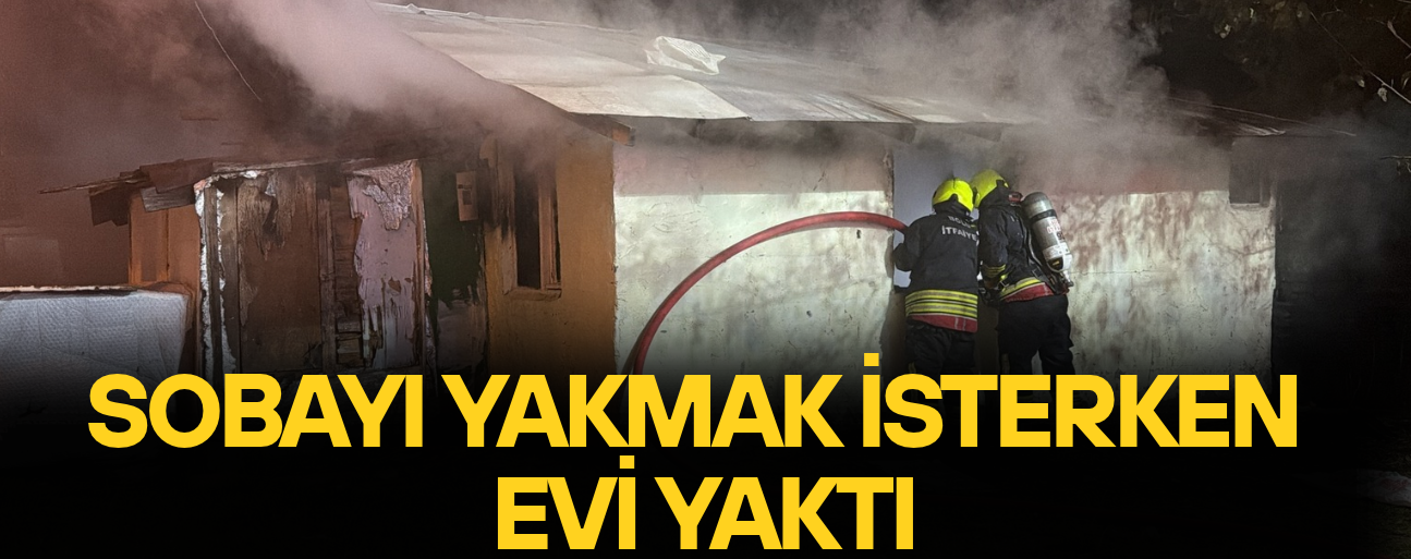 TEK KATLI EVDE MADDİ HASAR MEYDANA GELDİ