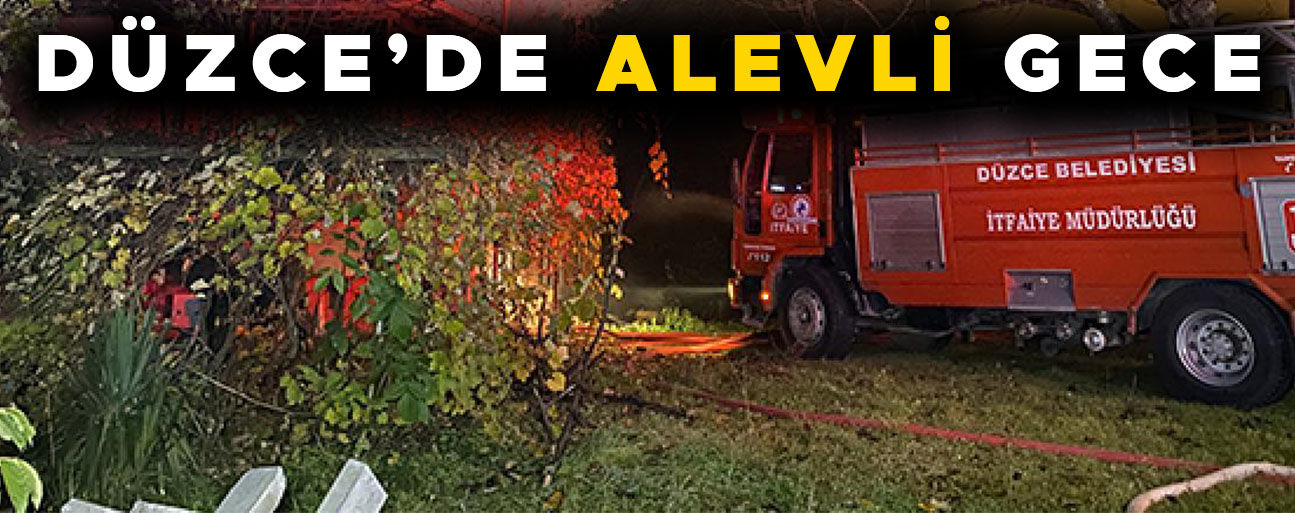 EVİN ÇATISINDA ÇIKAN YANGIN PANİĞE YOL AÇTI