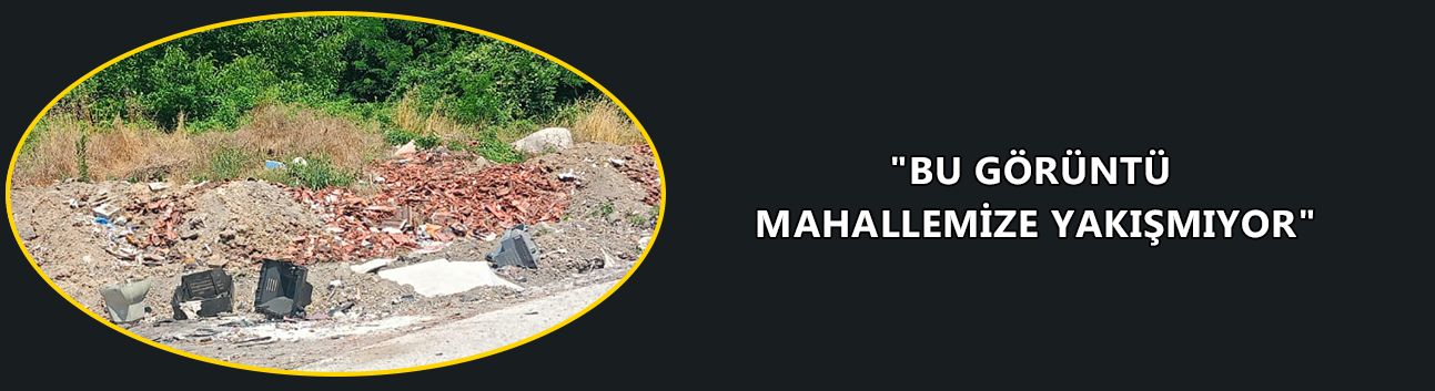 "BU GÖRÜNTÜ MAHALLEMİZE YAKIŞMIYOR"